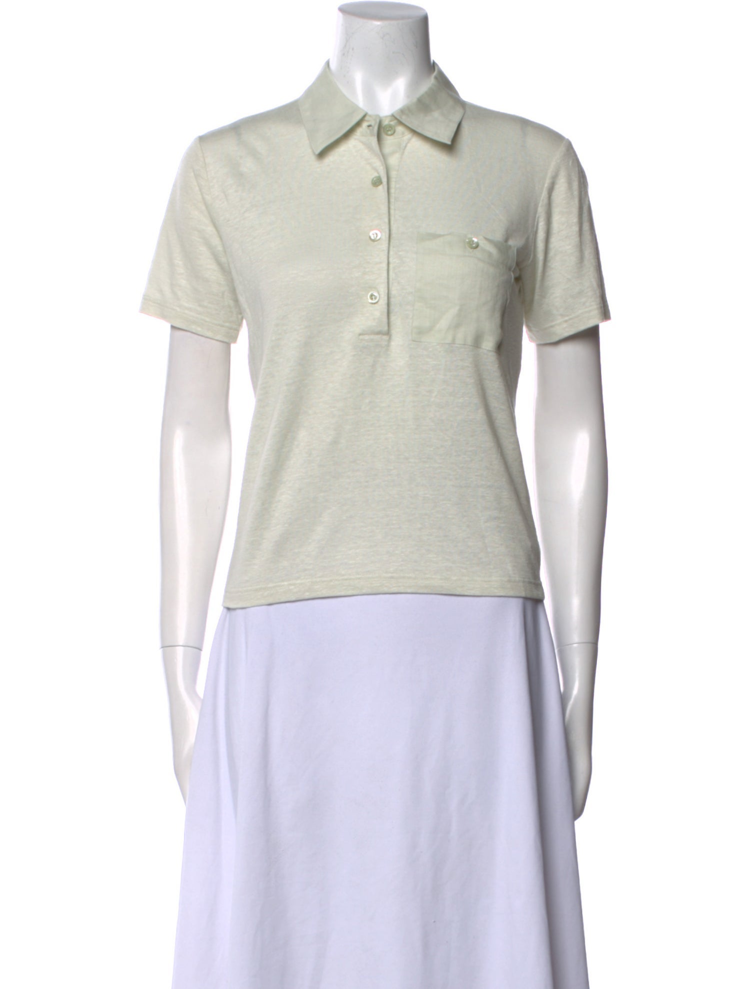 FRAME Linen Short Sleeve Polo