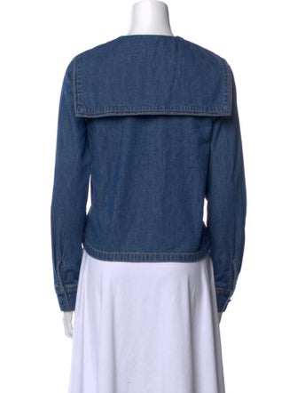 FRAME V-Neck Long Sleeve Crop Top