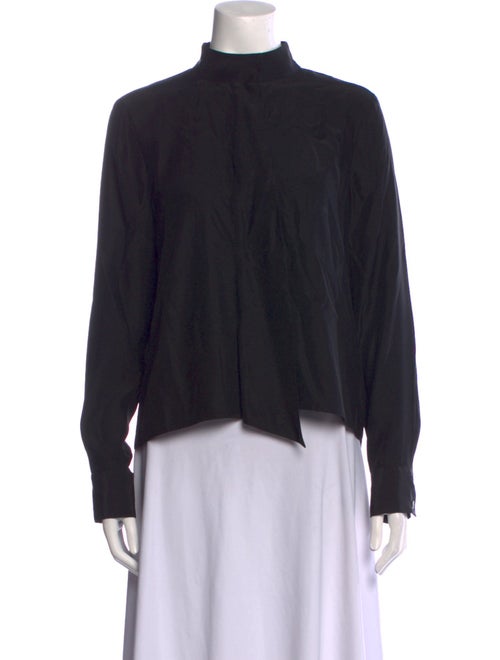 FRAME Silk Mock Neck Sweatshirt