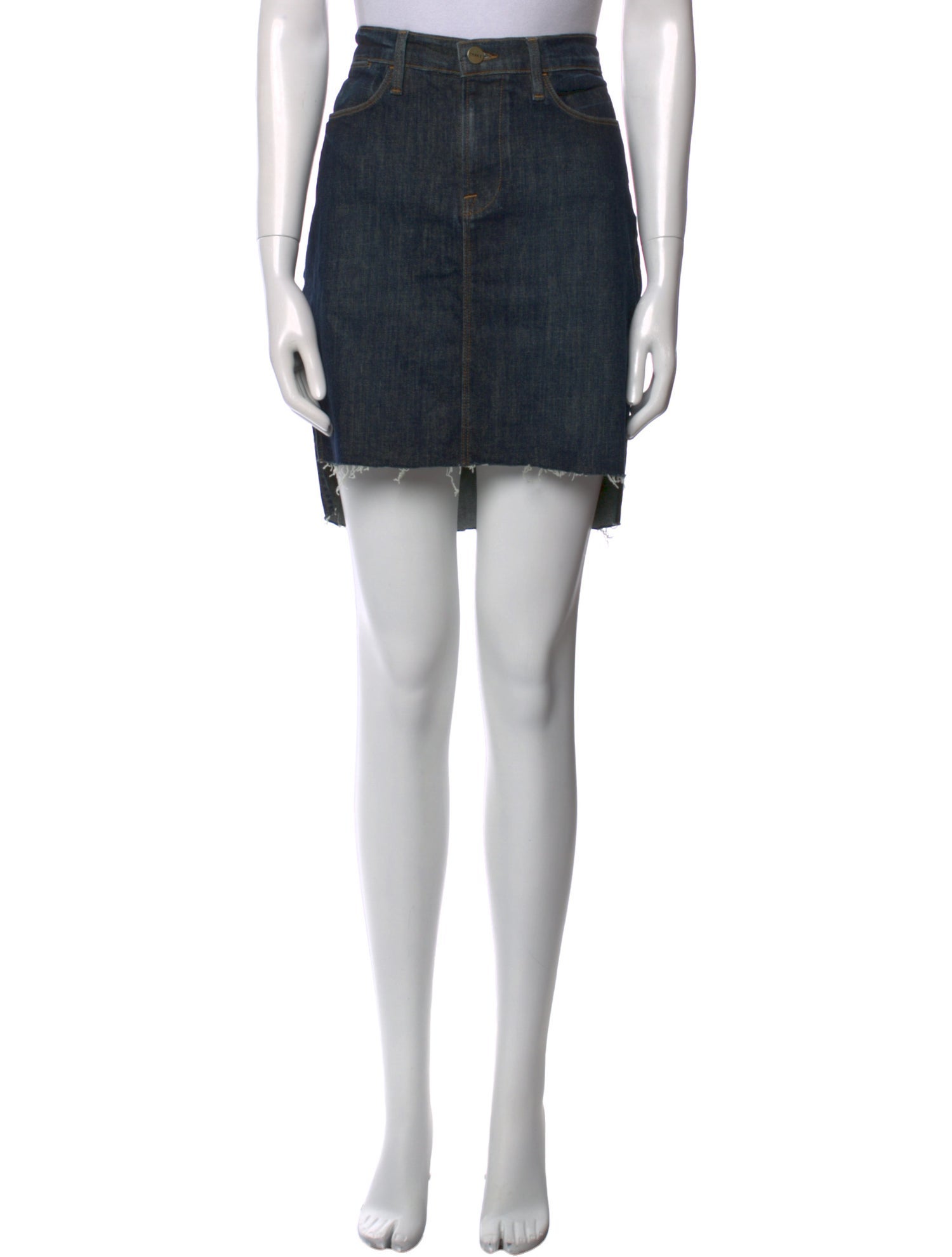 FRAME Distressed Accents Knee-Length Skirt