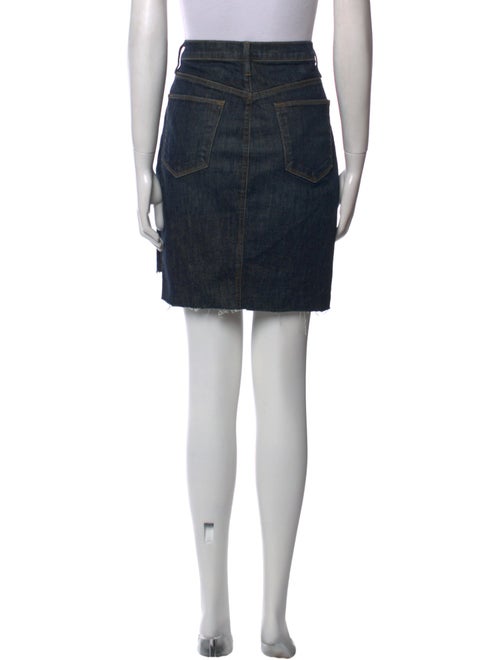 FRAME Distressed Accents Knee-Length Skirt