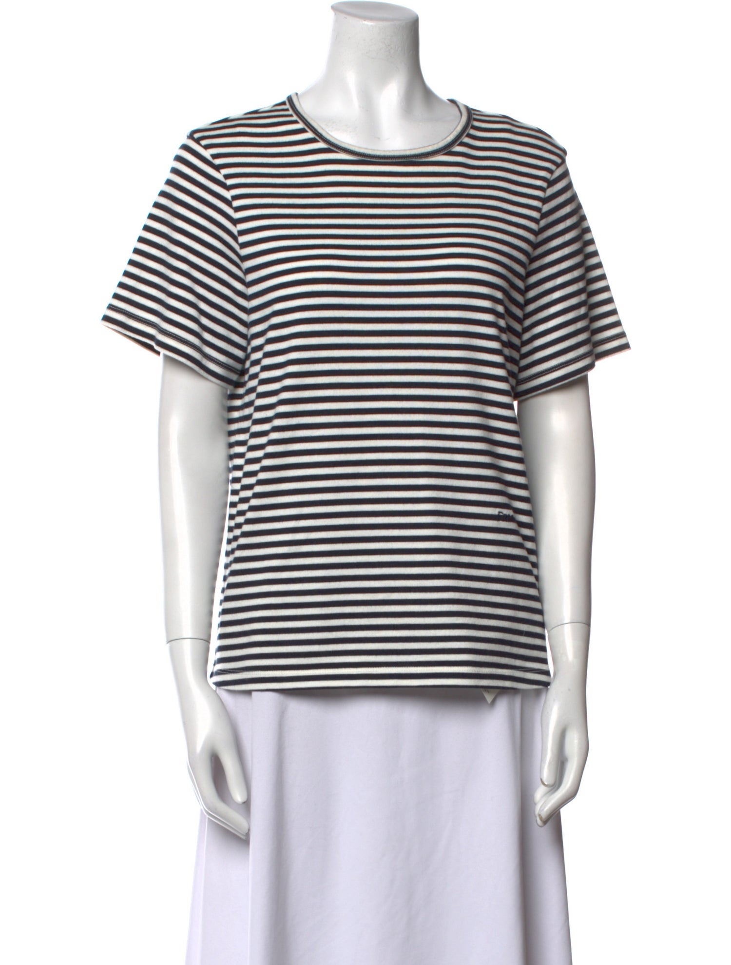 FRAME Striped Crew Neck T-Shirt