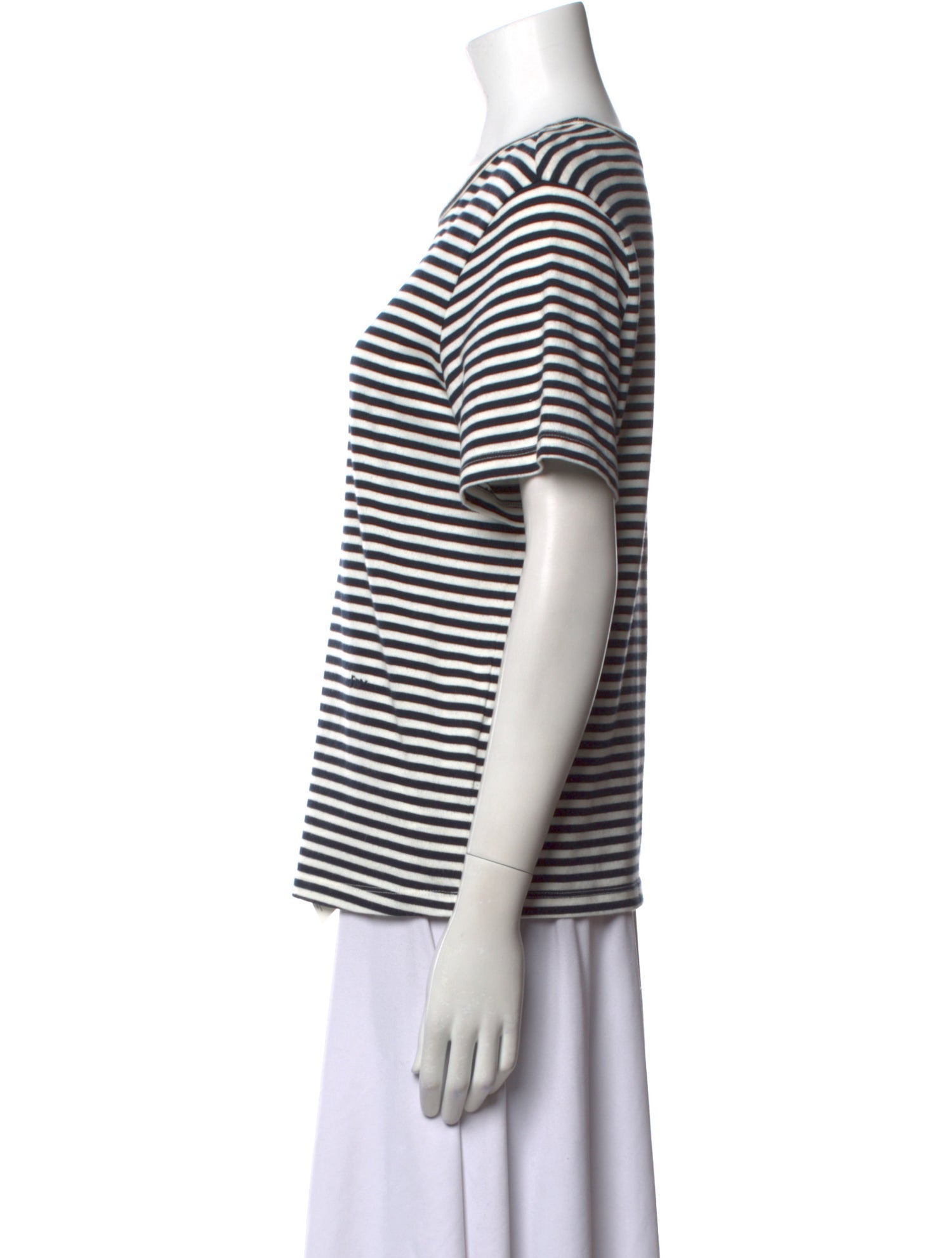 FRAME Striped Crew Neck T-Shirt