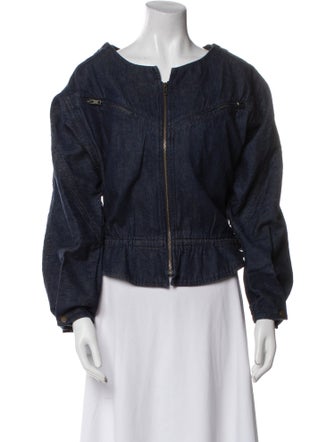 FRAME Plaid Print Denim Jacket