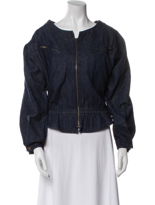 FRAME Plaid Print Denim Jacket