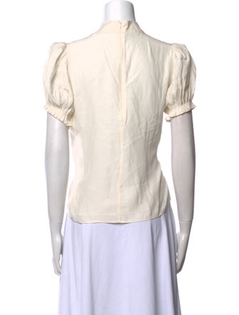 FRAME Silk Mock Neck Top