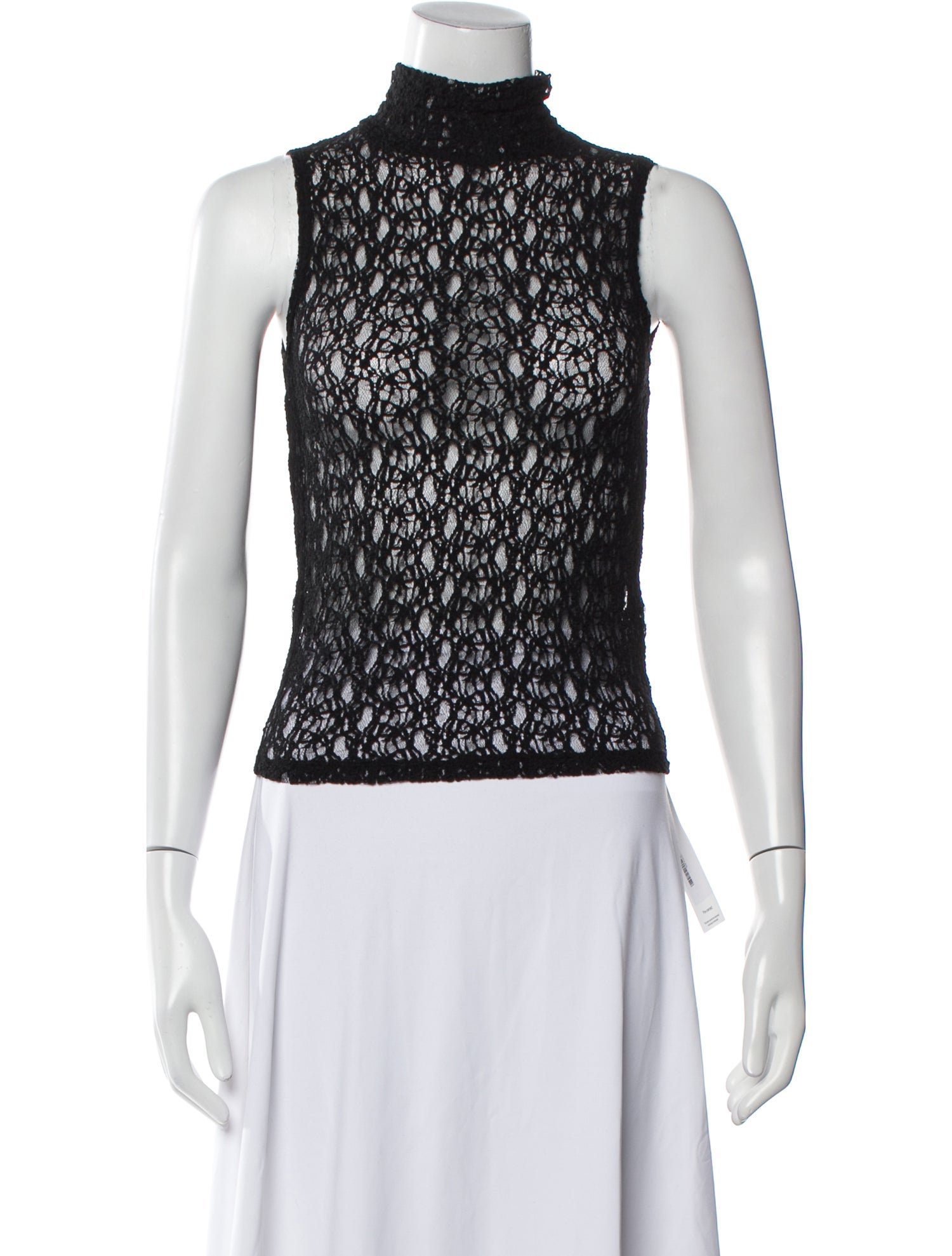 FRAME Lace Pattern Mock Neck Top w/ Tags