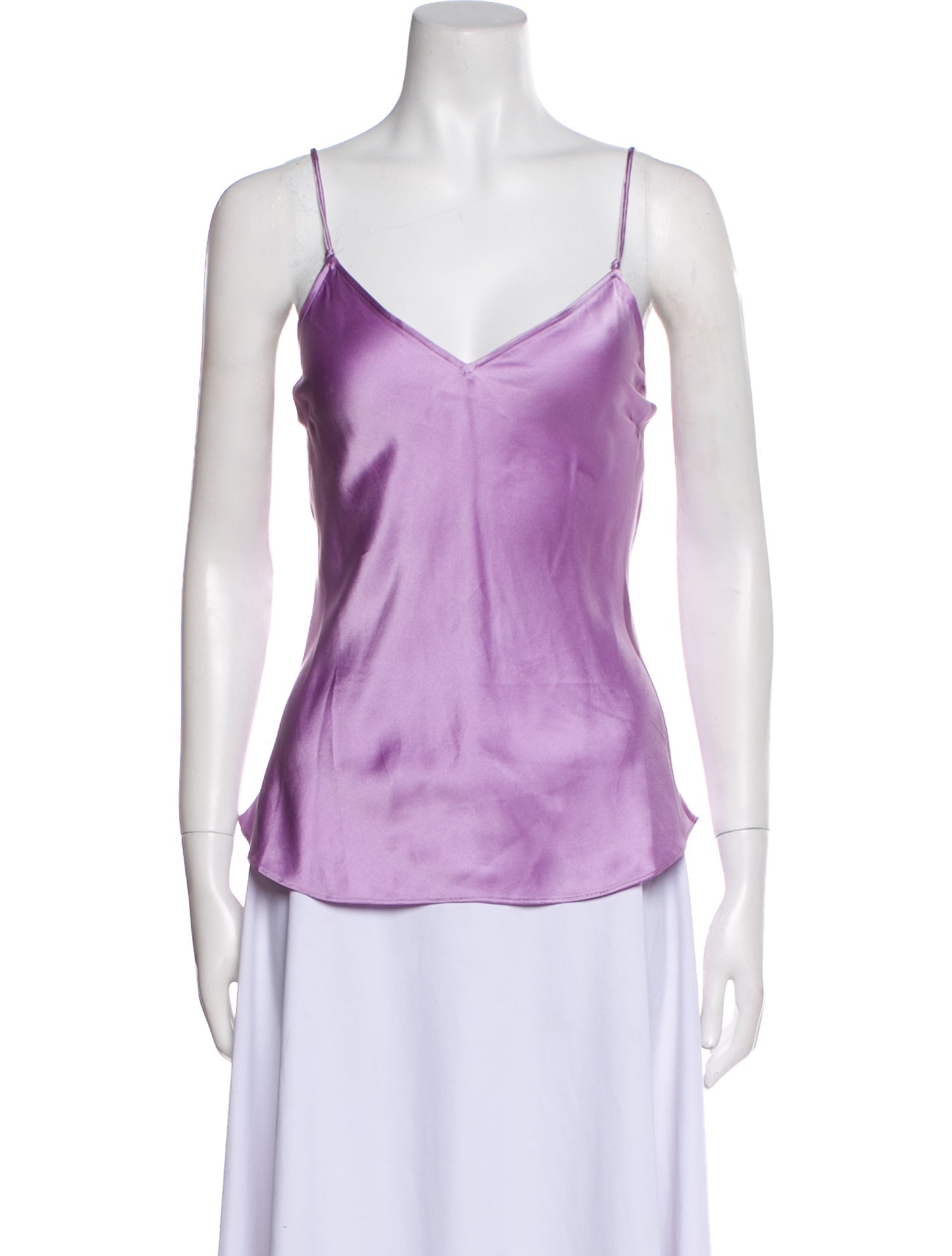 FRAME Silk V-Neck Top