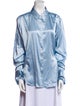 FRAME Silk Long Sleeve Button-Up Top