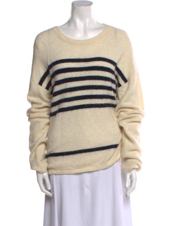 FRAME Striped Scoop Neck Sweater