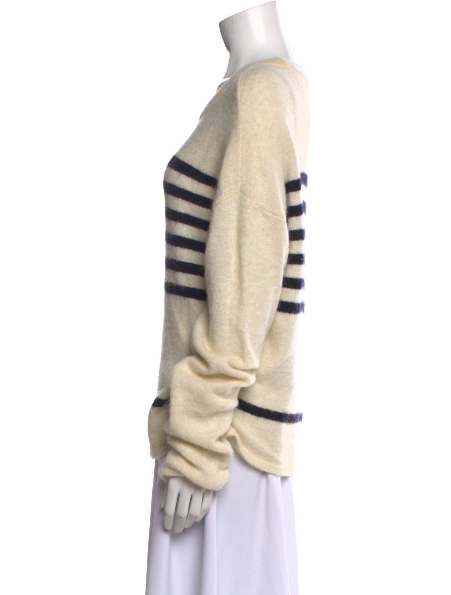 FRAME Striped Scoop Neck Sweater