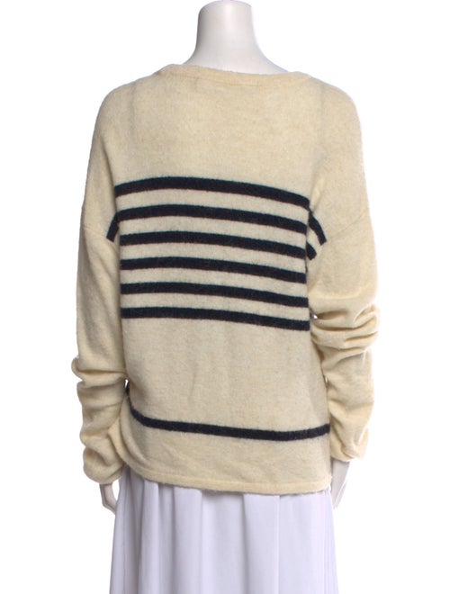 FRAME Striped Scoop Neck Sweater