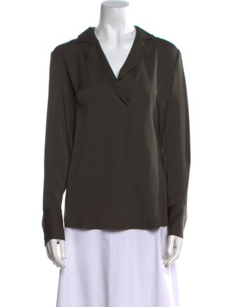 FRAME Silk V-Neck Blouse