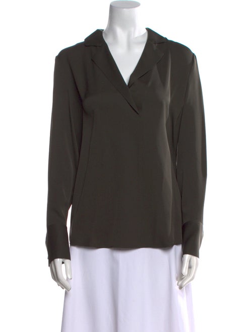 FRAME Silk V-Neck Blouse