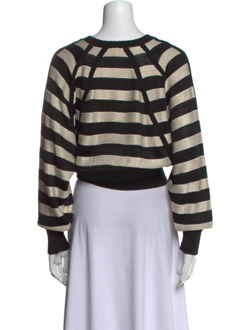 FRAME Striped Scoop Neck Crop Top