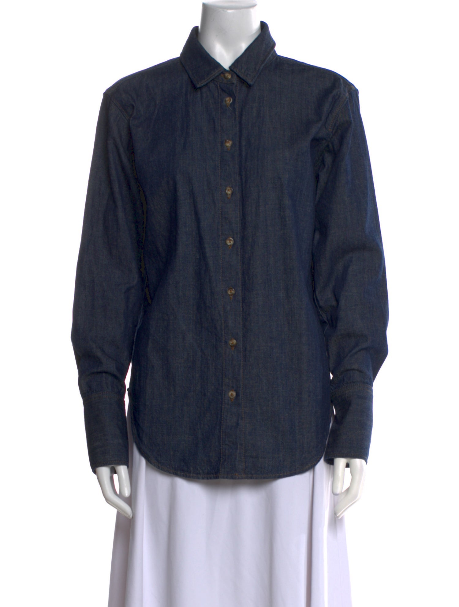 FRAME Long Sleeve Button-Up Top