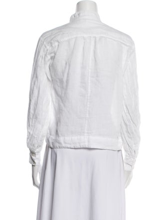 FRAME V-Neck Long Sleeve Blouse