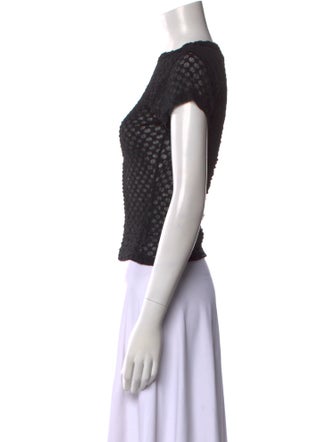 FRAME Bateau Neckline Short Sleeve Crop Top