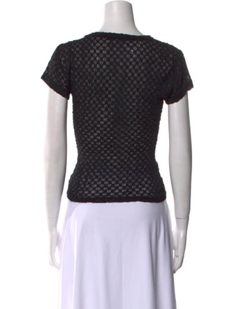 FRAME Bateau Neckline Short Sleeve Crop Top