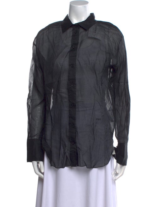 FRAME Long Sleeve Button-Up Top