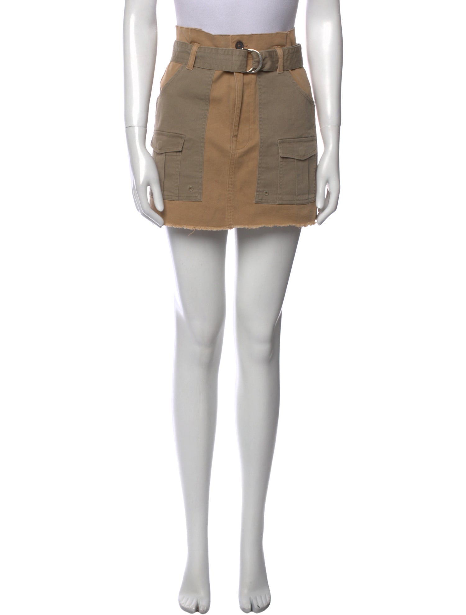 FRAME Raw-Edge Trim Mini Skirt