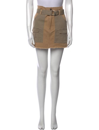 FRAME Raw-Edge Trim Mini Skirt