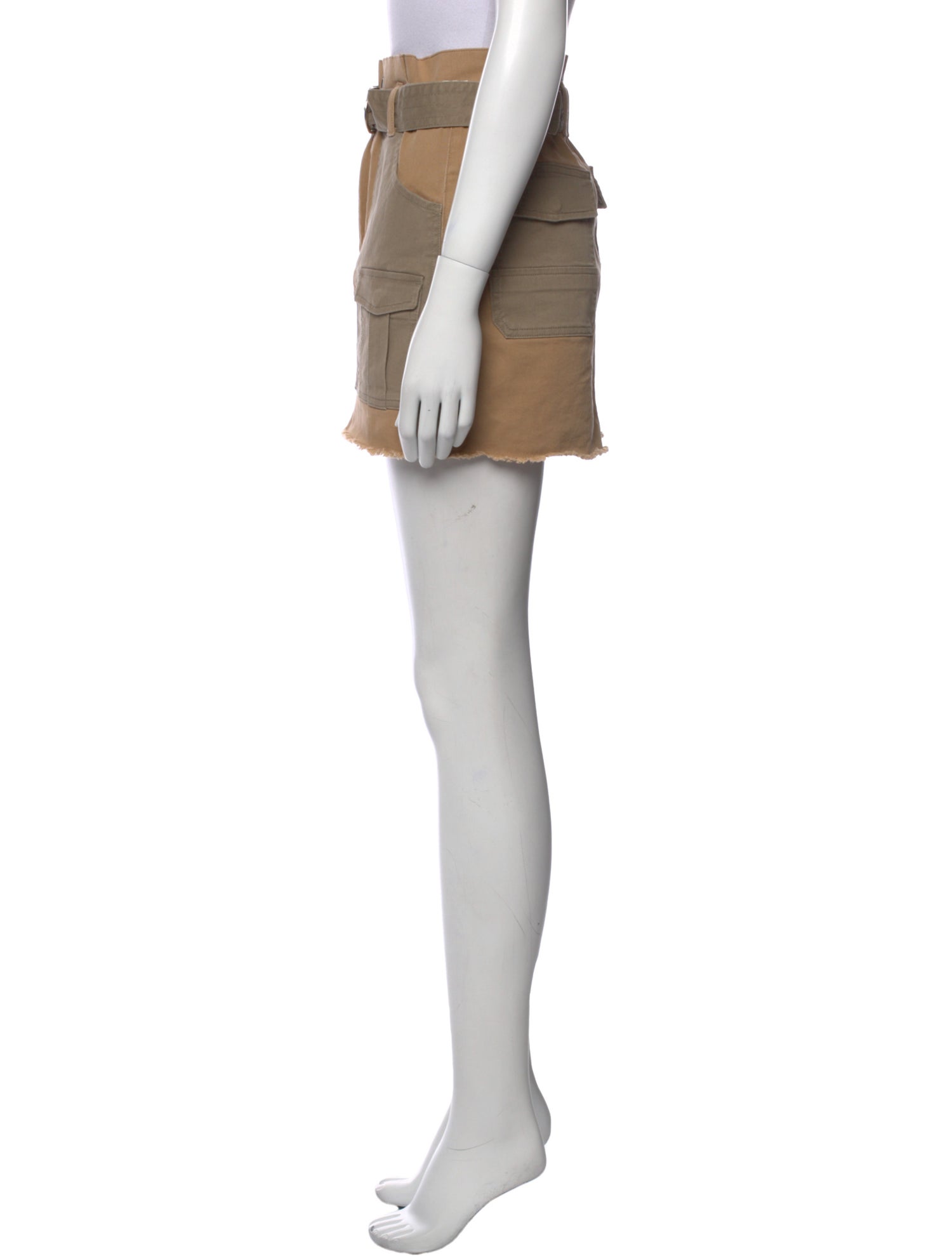 FRAME Raw-Edge Trim Mini Skirt