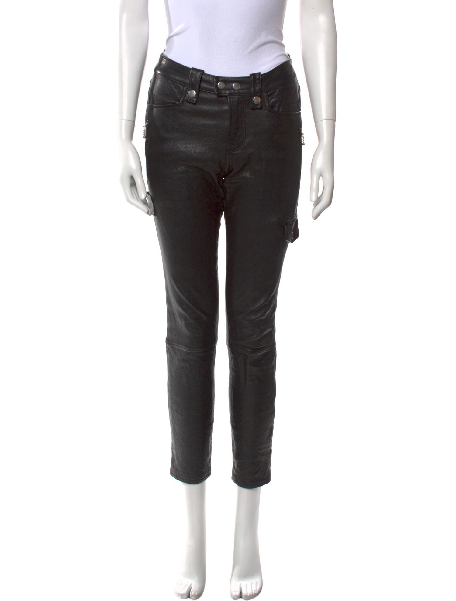 FRAME Lamb Leather Skinny Leg Pants