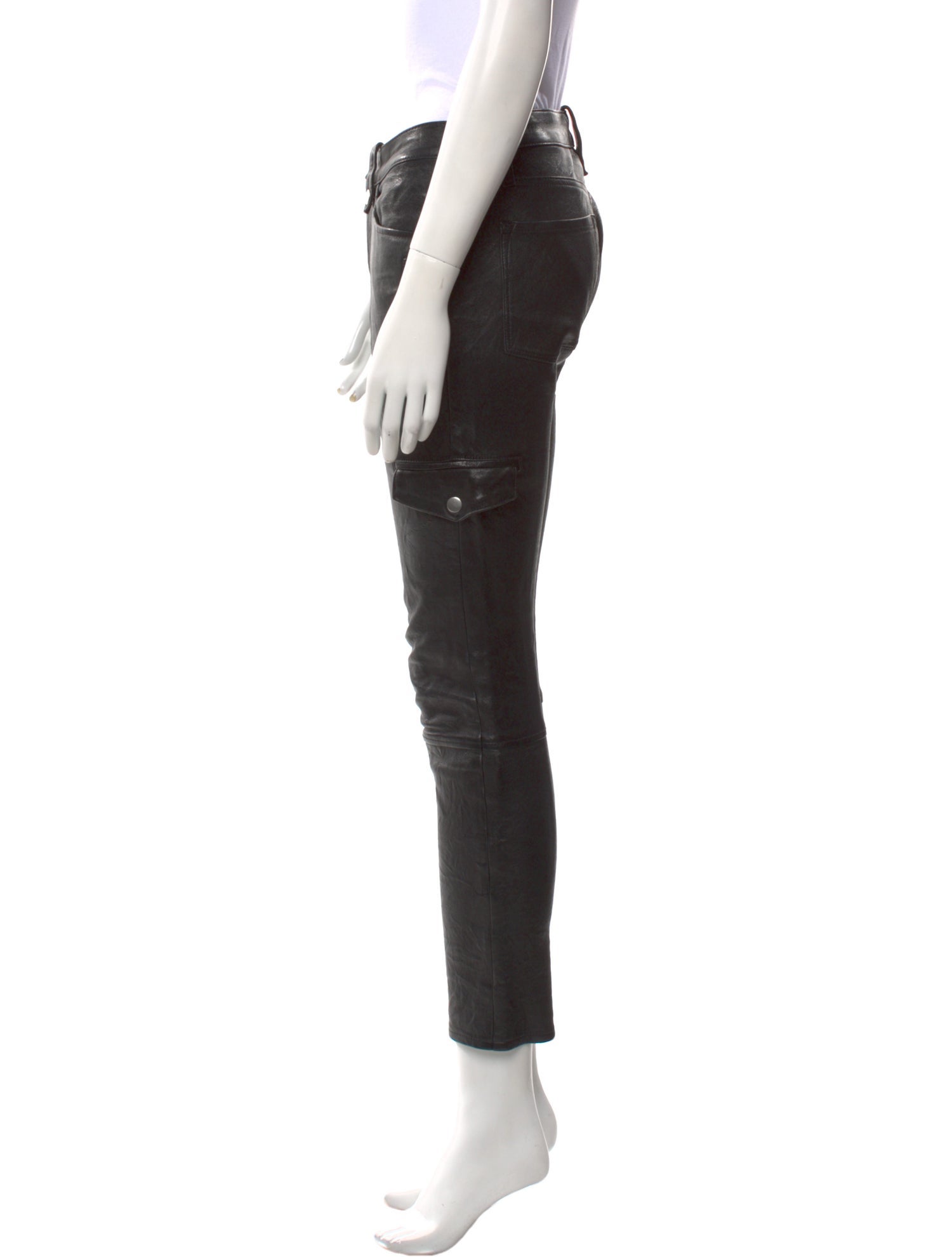 FRAME Lamb Leather Skinny Leg Pants