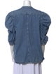 FRAME V-Neck Three-Quarter Sleeve Button-Up Top