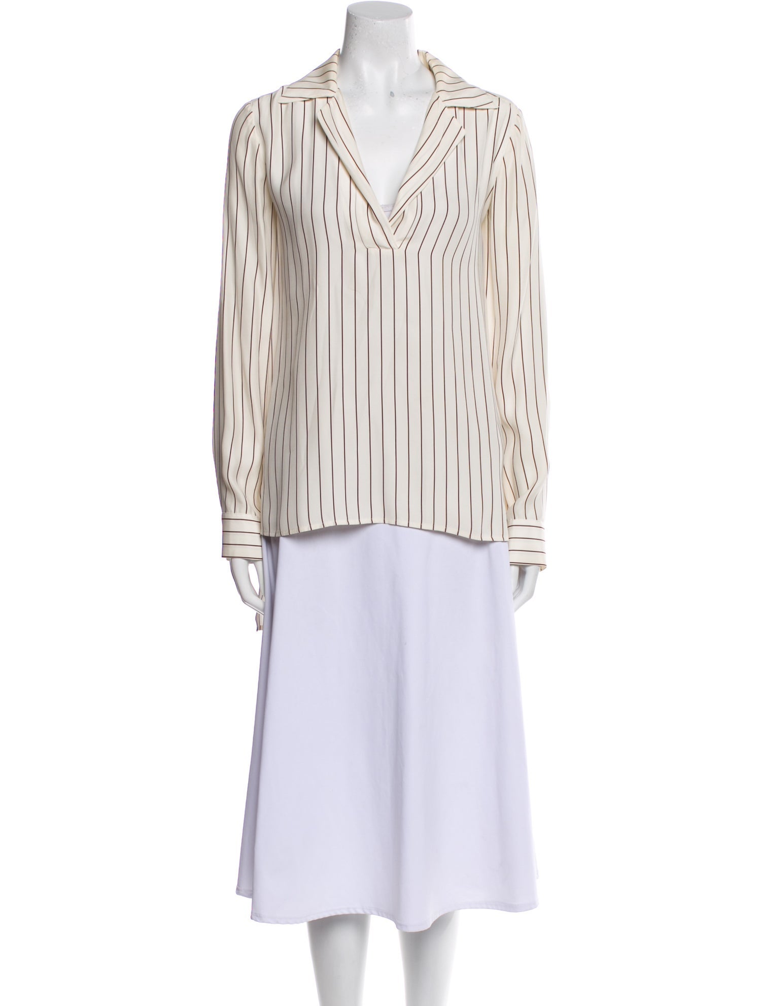 FRAME Silk Striped Tunic