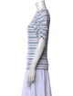 FRAME Striped Scoop Neck T-Shirt