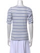 FRAME Striped Scoop Neck T-Shirt