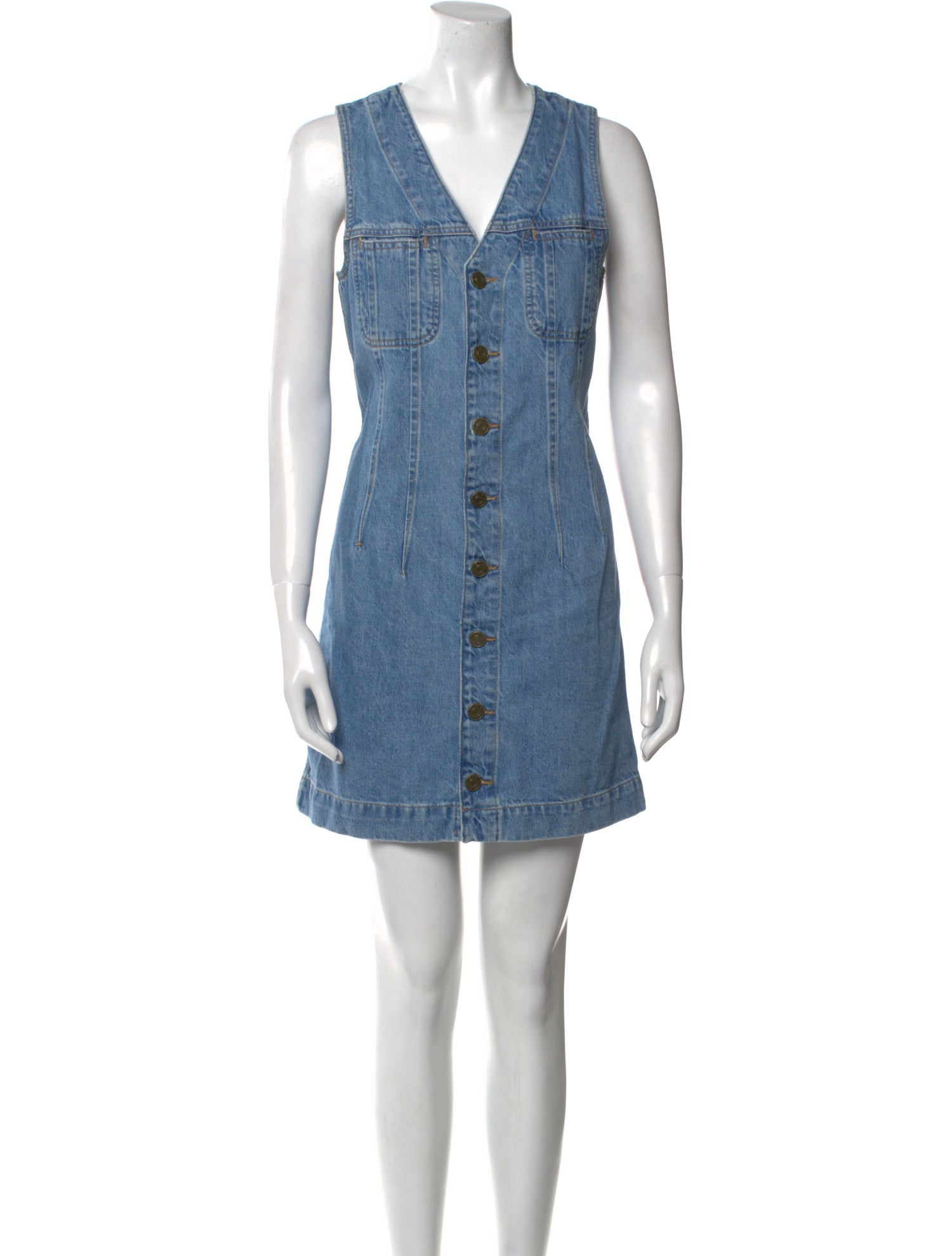 FRAME V-Neck Mini Dress