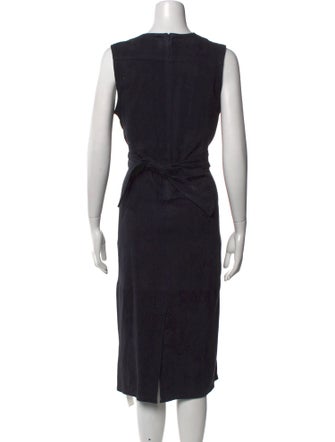 FRAME Goat Leather Midi Length Dress