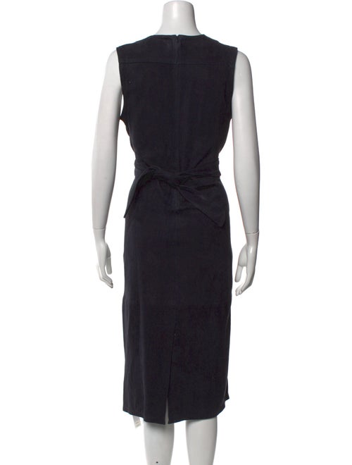 FRAME Goat Leather Midi Length Dress