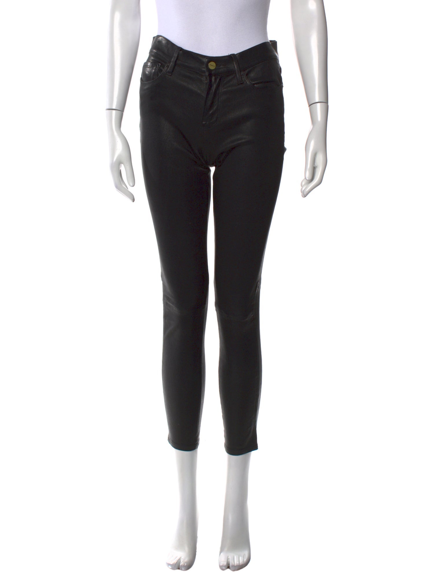FRAME Lamb Leather Skinny Leg Pants