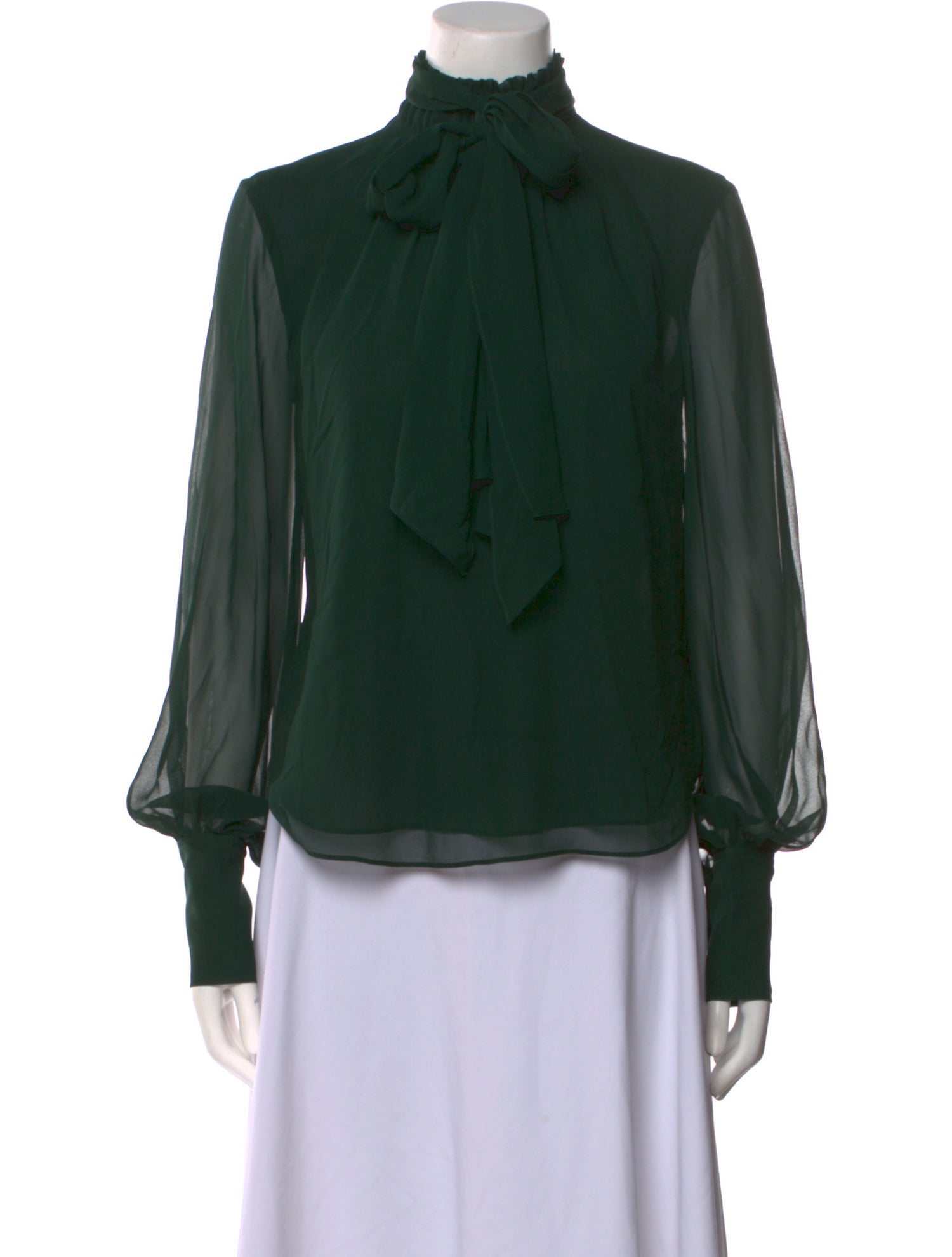 FRAME Silk Mock Neck Blouse w/ Tags