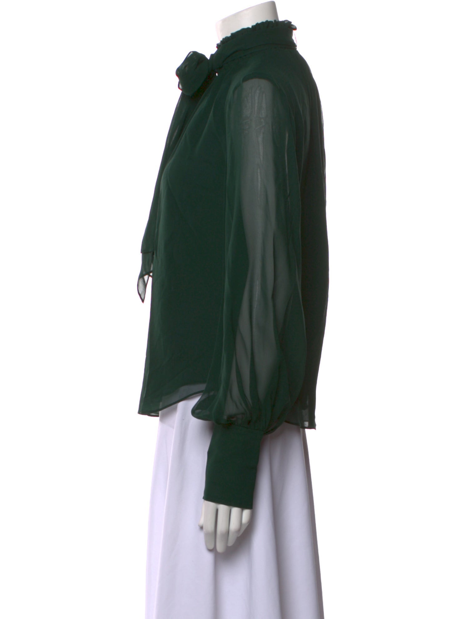 FRAME Silk Mock Neck Blouse w/ Tags