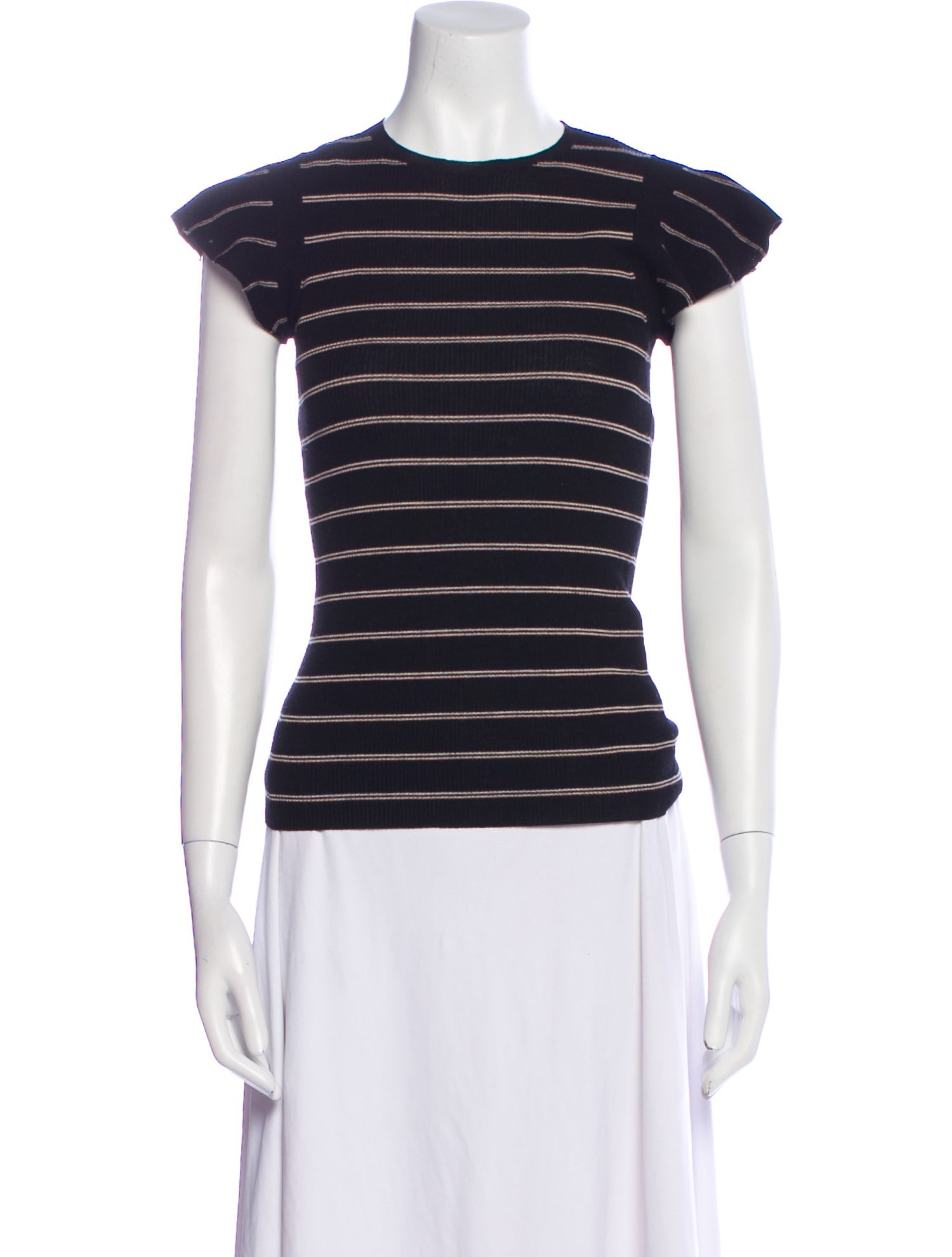 FRAME Wool Striped T-Shirt