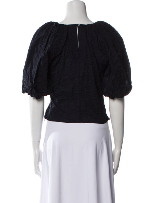 FRAME Bateau Neckline Short Sleeve Crop Top