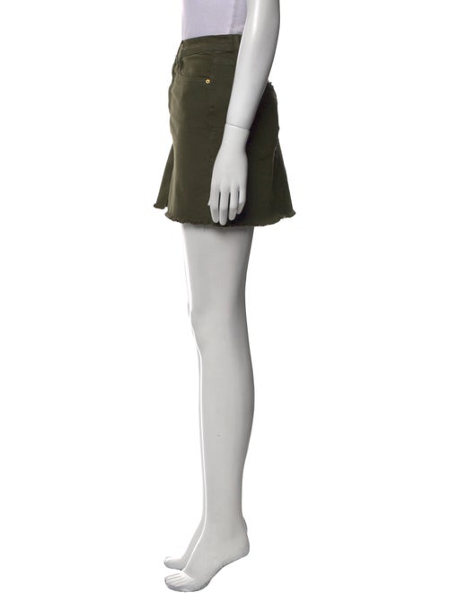 FRAME Raw-Edge Trim Mini Skirt