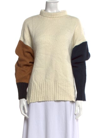 FRAME Virgin Wool Colorblock Pattern Sweater