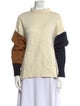 FRAME Virgin Wool Colorblock Pattern Sweater