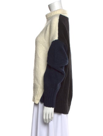 FRAME Virgin Wool Colorblock Pattern Sweater