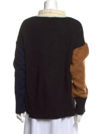 FRAME Virgin Wool Colorblock Pattern Sweater