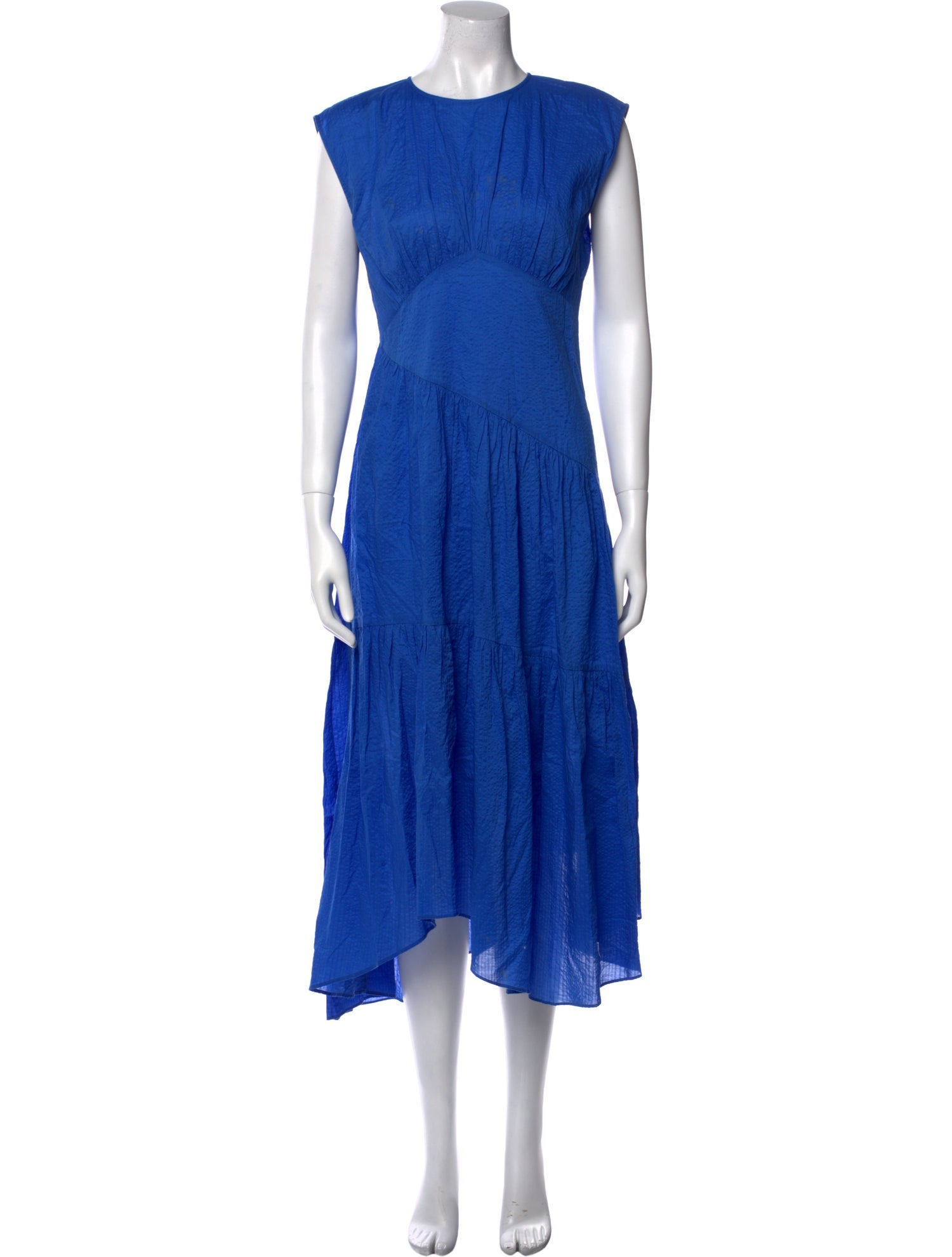 FRAME Crew Neck Midi Length Dress