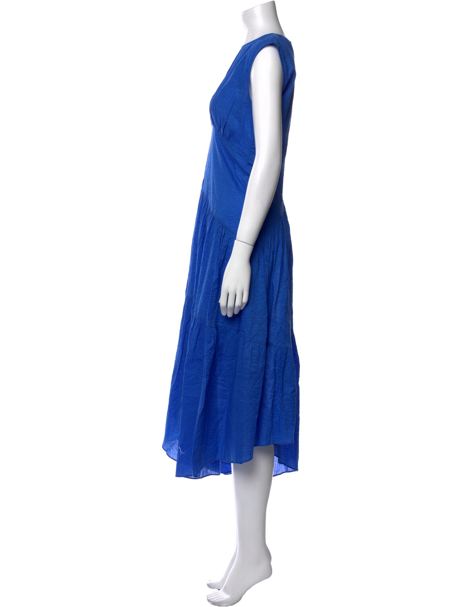 FRAME Crew Neck Midi Length Dress