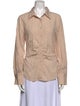 FRAME Silk Long Sleeve Button-Up Top