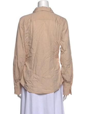 FRAME Silk Long Sleeve Button-Up Top